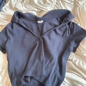 Garage blue collared shirt